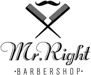 MR. RIGHT BARBERSHOP logo