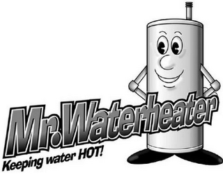 MR. WATERHEATER KEEPING WATER HOT! logo