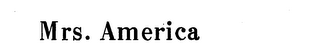 MRS. AMERICA logo
