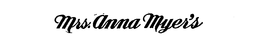 MRS. ANNA MYER'S logo