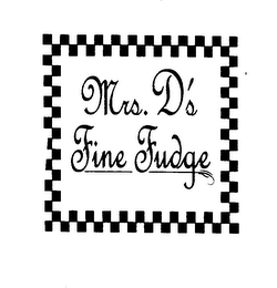 MRS D'S FINE FUDGE logo