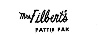 MRS. FILBERT'S PATTIE PAK logo
