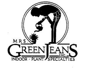 MRS. GREENJEANS INC. INDOOR PLANT SPECIALTIES logo