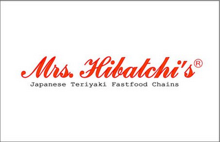 MRS. HIBATCHI'S JAPANESE TERIYAKI FASTFOOD CHAINS logo