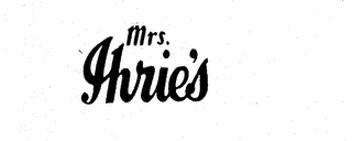 MRS. IHRIE'S logo