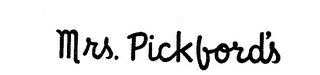 MRS. PICKFORD'S logo