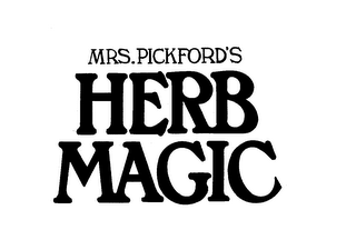 MRS. PICKFORD'S HERB MAGIC logo