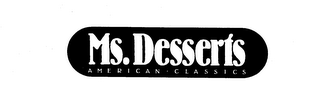 MS. DESSERTS AMERICAN CLASSICS logo