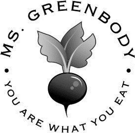 MS. GREENBODY YOU · ARE WHAT YOU EAT · logo