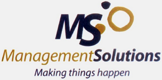 MS MANAGEMENTSOLUTIONS MAKING THINGS HAPPEN logo