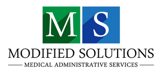 MS MODIFIED SOLUTIONS MEDICAL ADMINISTRATIVE SERVICES logo