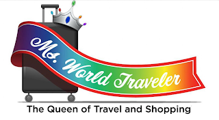 MS. WORLD TRAVELER THE QUEEN OF TRAVEL AND SHOPPING logo