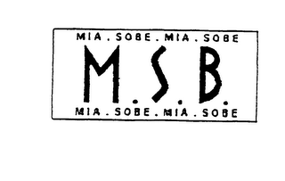 M.S.B. MIA SOBE logo