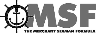 MSF THE MERCHANT SEAMAN FORMULA logo