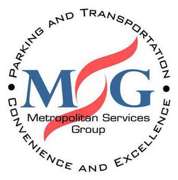 MSG PARKING AND TRANSPORTATION CONVENIENCE AND EXCELLENCE METROPOLITAN SERVICES GROUP logo