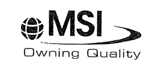 MSI OWNING QUALITY logo