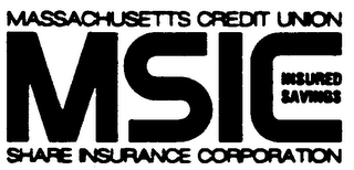 MSIC MASSACHUSETTS CREDIT UNION SHARE INSURANCE CORPORATION INSURED SAVINGS logo