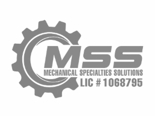 MSS MECHANICAL SPECIALTIES SOLUTIONS LIC # 1068795 logo