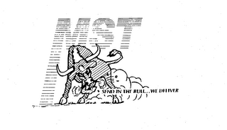 MST SEND IN THE BULL ... WE DELIVER logo