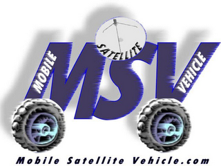 MSV MOBILE SATELLITE VEHICLE MOBILE SATELLITE VEHICLE.COM logo