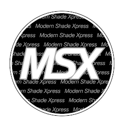MSX MODERN SHADE XPRESS logo