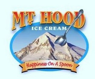 MT. HOOD ICE CREAM HAPPINESS ON A SPOON logo