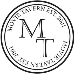 MT MOVIE TAVERN EST. 2001 logo