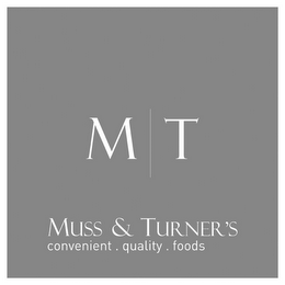 MT MUSS & TURNER'S CONVENIENT . QUALITY . FOODS logo