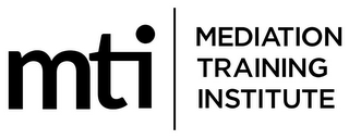 MTI MEDIATION TRAINING INSTITUTE logo