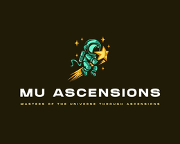 MU ASCENSIONS MASTERS OF THE UNIVERSE THROUGH ASCENSIONS logo