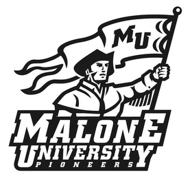 MU PIONEERS MALONE UNIVERSITY logo