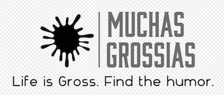MUCHAS GROSSIAS LIFE IS GROSS. FIND THEHUMOR. logo