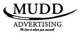 MUDD ADVERTISING WE LOVE IT WHEN YOU SUCCEED! logo