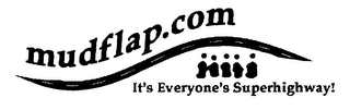"MUDFLAP.COM, IT'S EVERYONE'S SUPERHIGHWAY!" logo