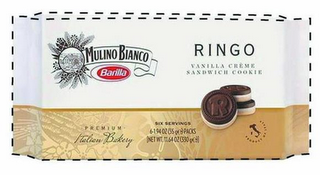 MULINO BIANCO BARILLA - RINGO VANILLA CRÈME SANDWICH COOKIE - PREMIUM ITALIAN BAKERY - PRODUCT OF ITALY logo