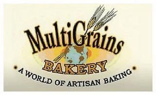 MULTIGRAINS BAKERY · A WORLD OF ARTISAN BAKING · logo