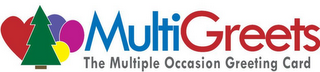 MULTIGREETS THE MUTIPLE OCCASION GREETING CARD logo