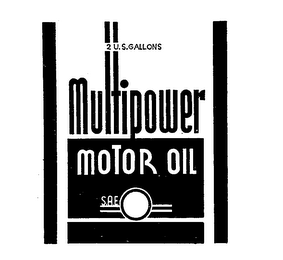 MULTIPOWER MOTOR OIL S.A.E 2 U.S. GALLONS logo