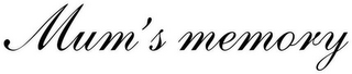 MUM'S MEMORY logo