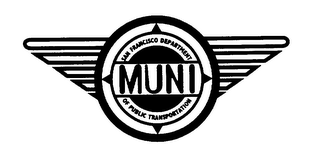 MUNI SAN FRANCISCO DEPARTMENT OF PUBLIC TRANSPORTATION logo