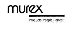 MUREX PRODUCTS.PEOPLE.PERFECT. logo