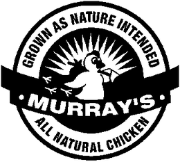 MURRAY'S GROWN AS NATURE INTENDED ALL NATURAL CHICKEN logo