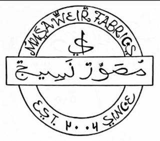 MUSAWEIR FABRICS EST. 2006 SINCE logo