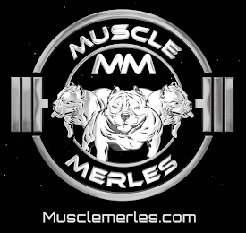 MUSCLE MERLES MM MUSCLEMERLES.COM logo