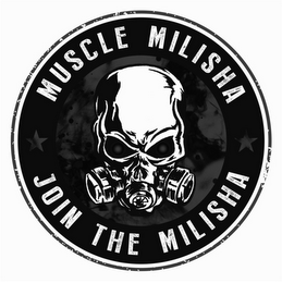 MUSCLE MILISHA JOIN THE MILISHA logo
