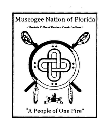 MUSCOGEE NATION OF FLORIDA "A PEOPLE OF ONE FIRE" FLORIDA TRIBE OF EASTERN CREEK INDIANS logo