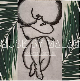 MUSE BY MALAN SCENTED BODY OIL 8 OZ logo