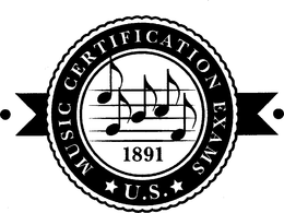 MUSIC CERTIFICATION EXAMS U.S. 1891 logo