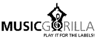 MUSIC GORILLA PLAY IT FOR THE LABELS! logo