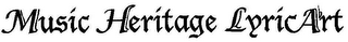 MUSIC HERITAGE LYRICART logo